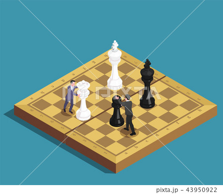 Chess Game Isometric Concept  43950922
