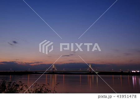 利根川の夕景 利根川の夕景 43951478