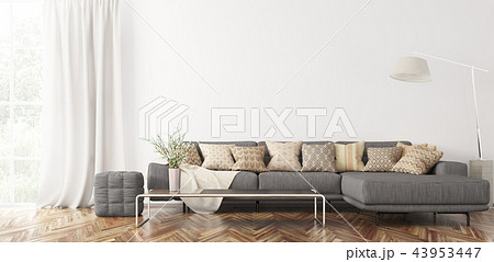 Interior of living room with sofa 3d rendering 43953447