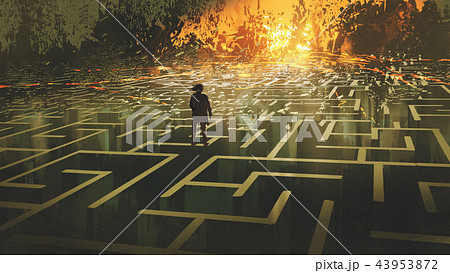 the man in a burnt labyrinth land 43953872