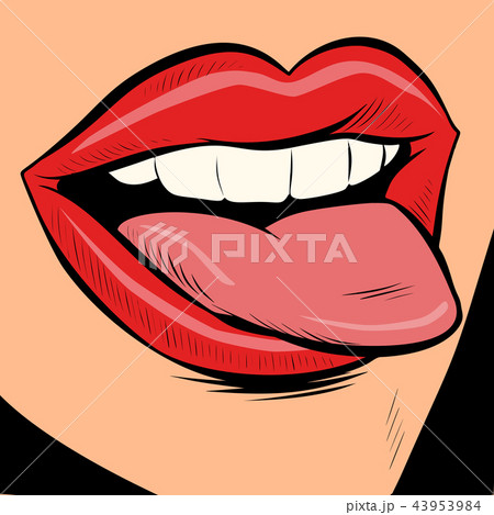 Woman Sexy Tongueのイラスト素材