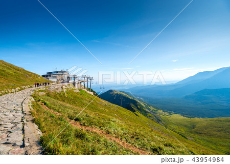 funicular station on the top of the mountain funicular station on the top of the mountain 43954984