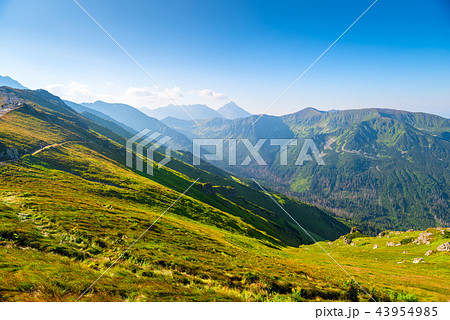 Picturesque shooting of the mountains at dawn Picturesque shooting of the mountains at dawn 43954985