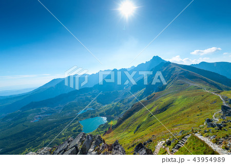 The bright sun in the sky over the top The bright sun in the sky over the top 43954989