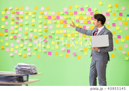 Businessman with many conflicting priorities Businessman with many conflicting priorities 43955145