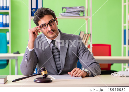Young handsome lawyer working in the office Young handsome lawyer working in the office 43956082