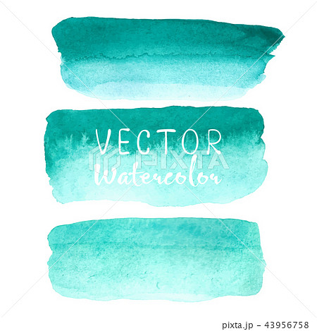 Set of watercolor brush on white background. Vecto 43956758