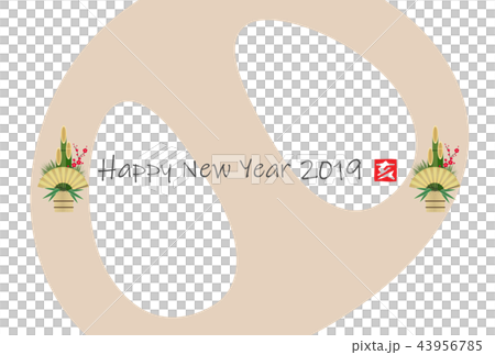 2019年亥年年賀状 43956785