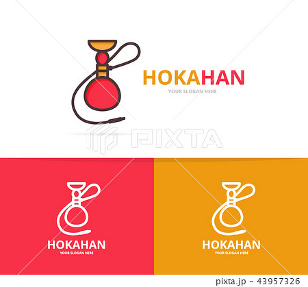 Hookah Logo Unique Shisha And Turkish Smoke のイラスト素材
