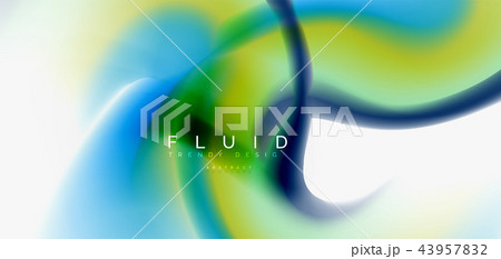 Mixing liquid color flow abstract background. Trendy abstract layout template for business or 43957832
