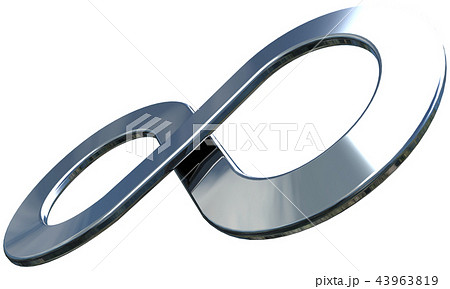 CG 3D イラスト 立体 デザイン 無限大 可能性 オブジェクト マーク シンボル 金属 CG 3D イラスト 立体 デザイン 無限大 可能性 オブジェクト マーク シンボル 金属 43963819