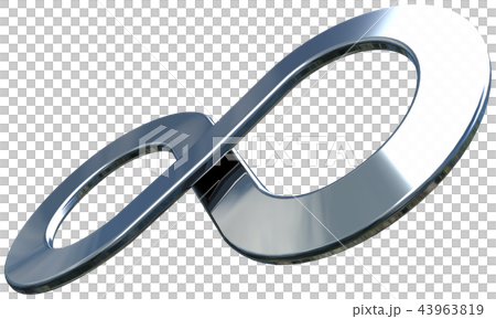 CG 3D イラスト 立体 デザイン 無限大 可能性 オブジェクト マーク シンボル 金属 CG 3D イラスト 立体 デザイン 無限大 可能性 オブジェクト マーク シンボル 金属 43963819