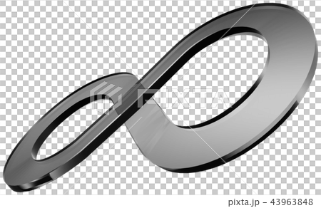 Cg 3d イラスト 立体 デザイン 無限大 可能性 オブジェクト マーク シンボル ガラスのイラスト素材
