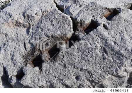 駿府城石垣の矢穴 43966413