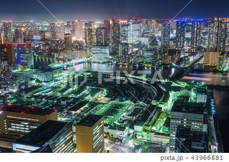 カレッタ汐留からの夜景の写真素材