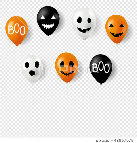 Halloween Balloons Set Transparent Background Halloween Balloons Set Transparent Background 43967079