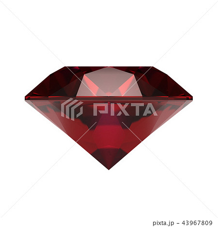 ルビーの宝石 ジュエリーのイラスト素材
