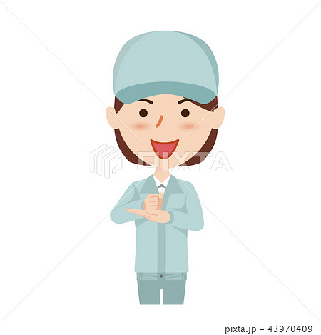 作業員　女性　手を打つ 43970409