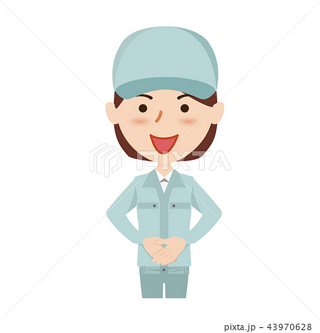 作業員 女性 挨拶 作業員 女性 挨拶 43970628