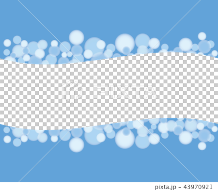 Bubbles frame illustration blue curve 43970921