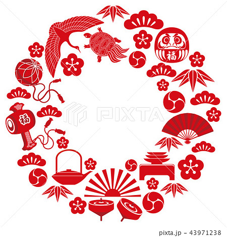 年賀状素材 年賀状素材 43971238