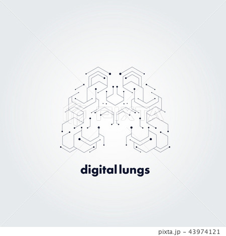 Abstract digital lungs concept design Abstract digital lungs concept design 43974121