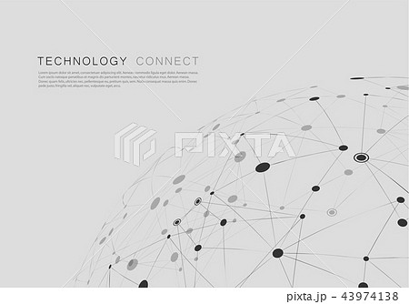 Network abstract vector background with connected shapes Network abstract vector background with connected shapes 43974138