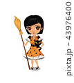 Cartoon girl dressed in a witch costume 43976400