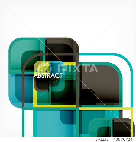 Abstract background, square shapes geometric composition 43976724
