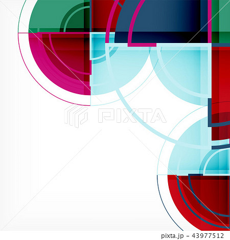Creative circles geometric abstract background with 3d effect 43977512
