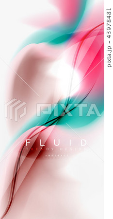 Fluid flowing wave abstract background 43978481