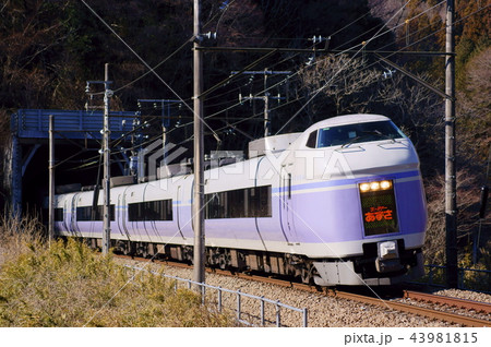 トンネルを抜けるE351系 ・特急「スーパーあずさ」 43981815