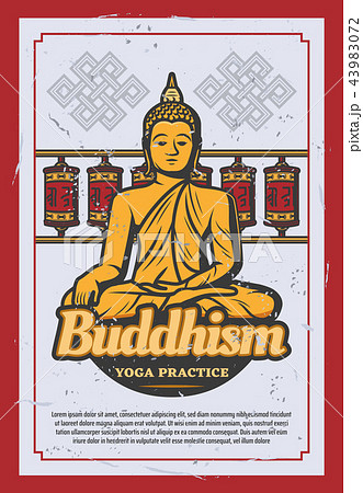 Buddhism religion card with ancient Buddha statue Buddhism religion card with ancient Buddha statue 43983072