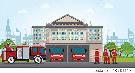 Drawing Fire Station 68476 Buildings and Architecture  Printable  coloring pages