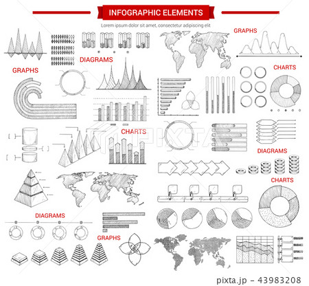 Infographic chart and graphs sketches Infographic chart and graphs sketches 43983208