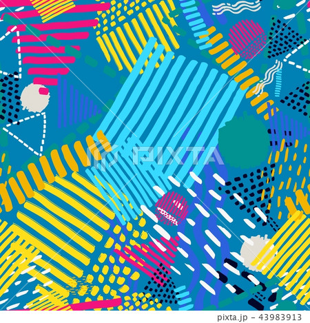 Memphis seamless  pattern in retro style. 43983913