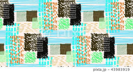Memphis seamless pattern in retro style. Memphis seamless pattern in retro style. 43983919
