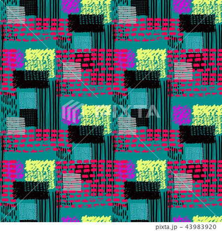 Memphis seamless pattern in retro style. Memphis seamless pattern in retro style. 43983920