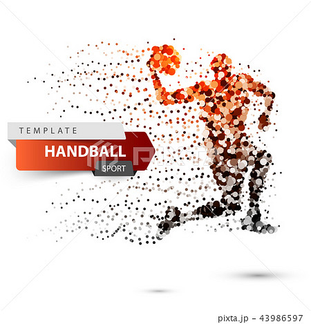 Handball dot illustration on the white background. Handball dot illustration on the white background. 43986597