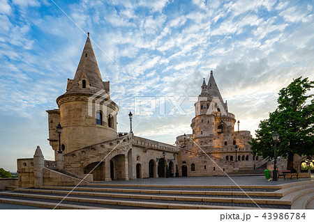Tower of Fisherman's Bastion in Budapest, Hungary Tower of Fisherman's Bastion in Budapest, Hungary 43986784