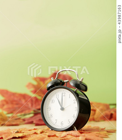 Autumn Black clock leaves Autumn Black clock leaves 43987163