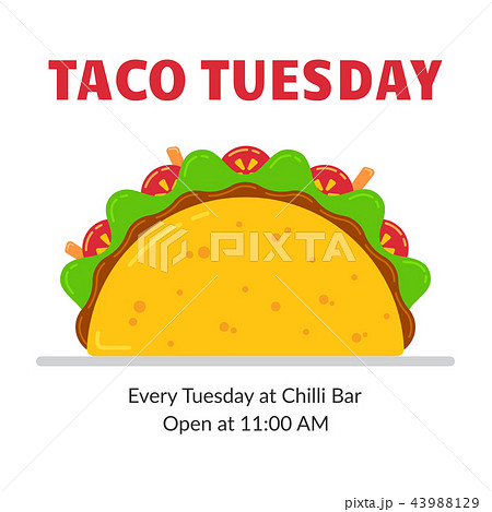 Traditional mexican fastfood taco tuesday poster Traditional mexican fastfood taco tuesday poster 43988129