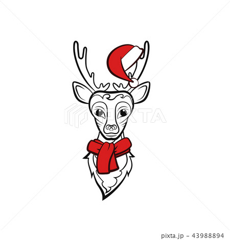 Head of a reindeer. Head of a reindeer. 43988894