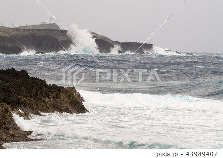 与那国島・荒波 43989407