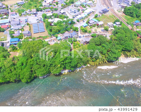 荒川中流〜ドローンで空撮（埼玉県秩父郡長瀞町長瀞･皆野町下田野） 43991429
