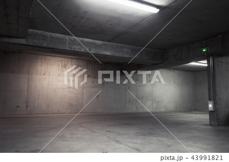 Abstract empty garage interior, background Abstract empty garage interior, background 43991821