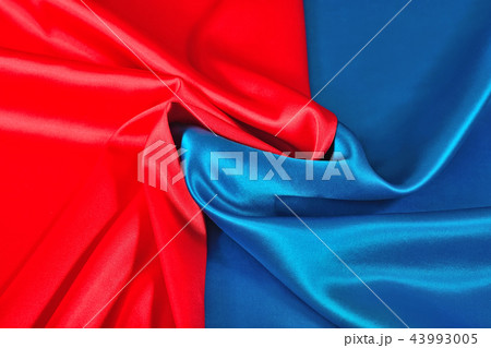 Natural blue and red satin fabric texture 43993005