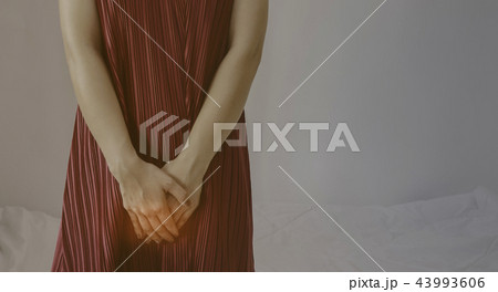 The girl hand placed at the vaginal. 43993606