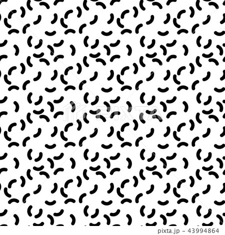 Seamless Pattern Of Short Curves Black Worms のイラスト素材