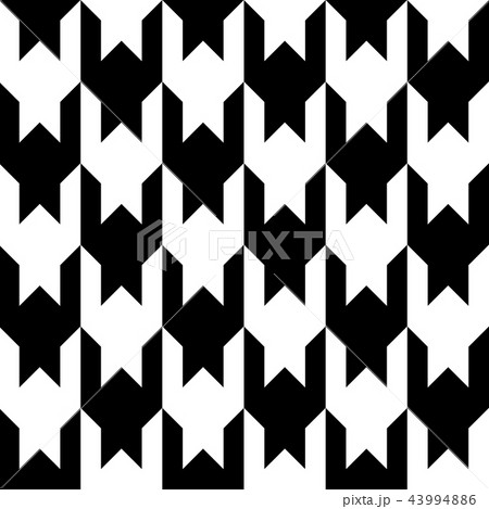 Houndstooth seamless pattern. Black and white vector abstract background 43994886